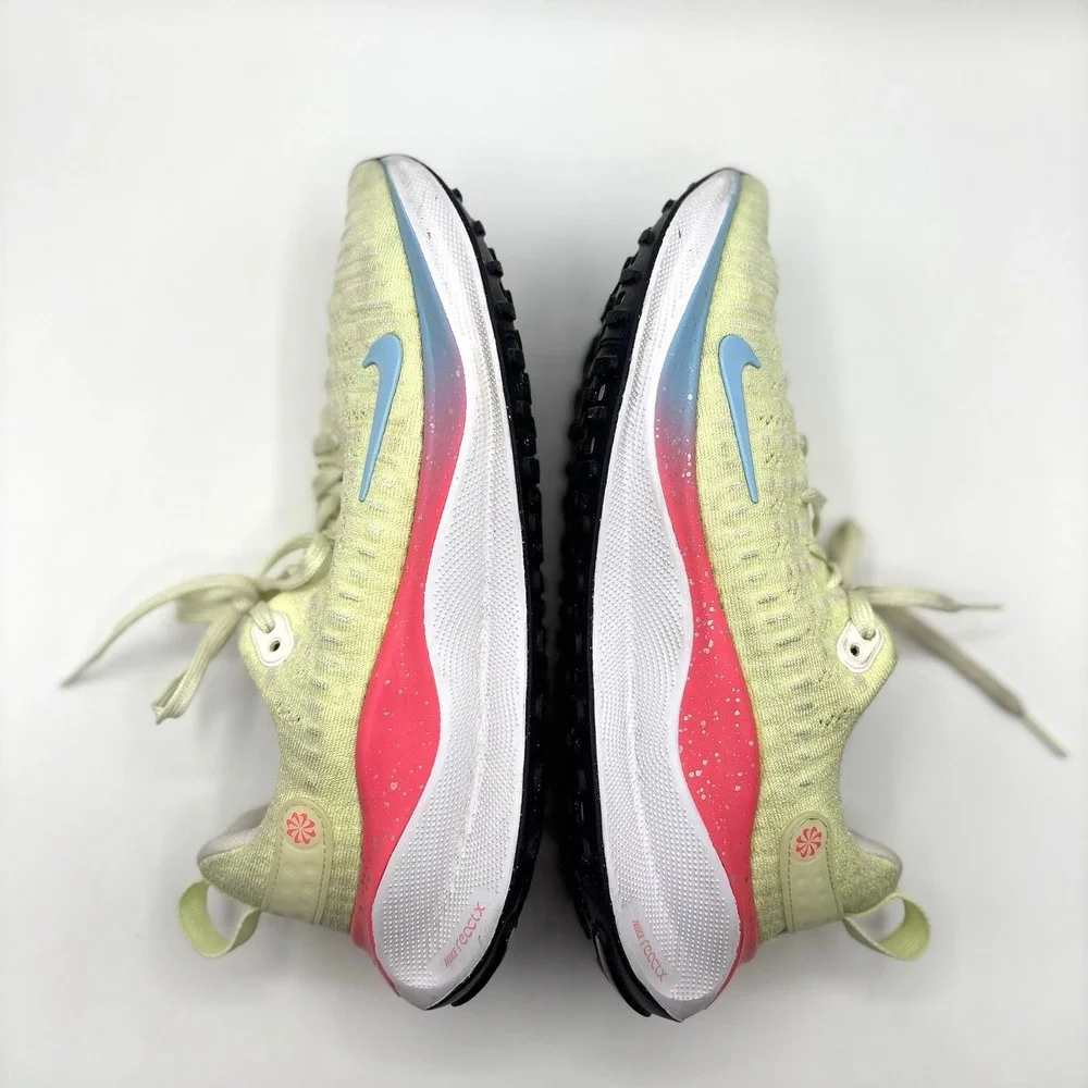 NIKE ReactX Infinity Run 4 Shoes Women's Size 7.5 Barely Volt Aquarius Blue